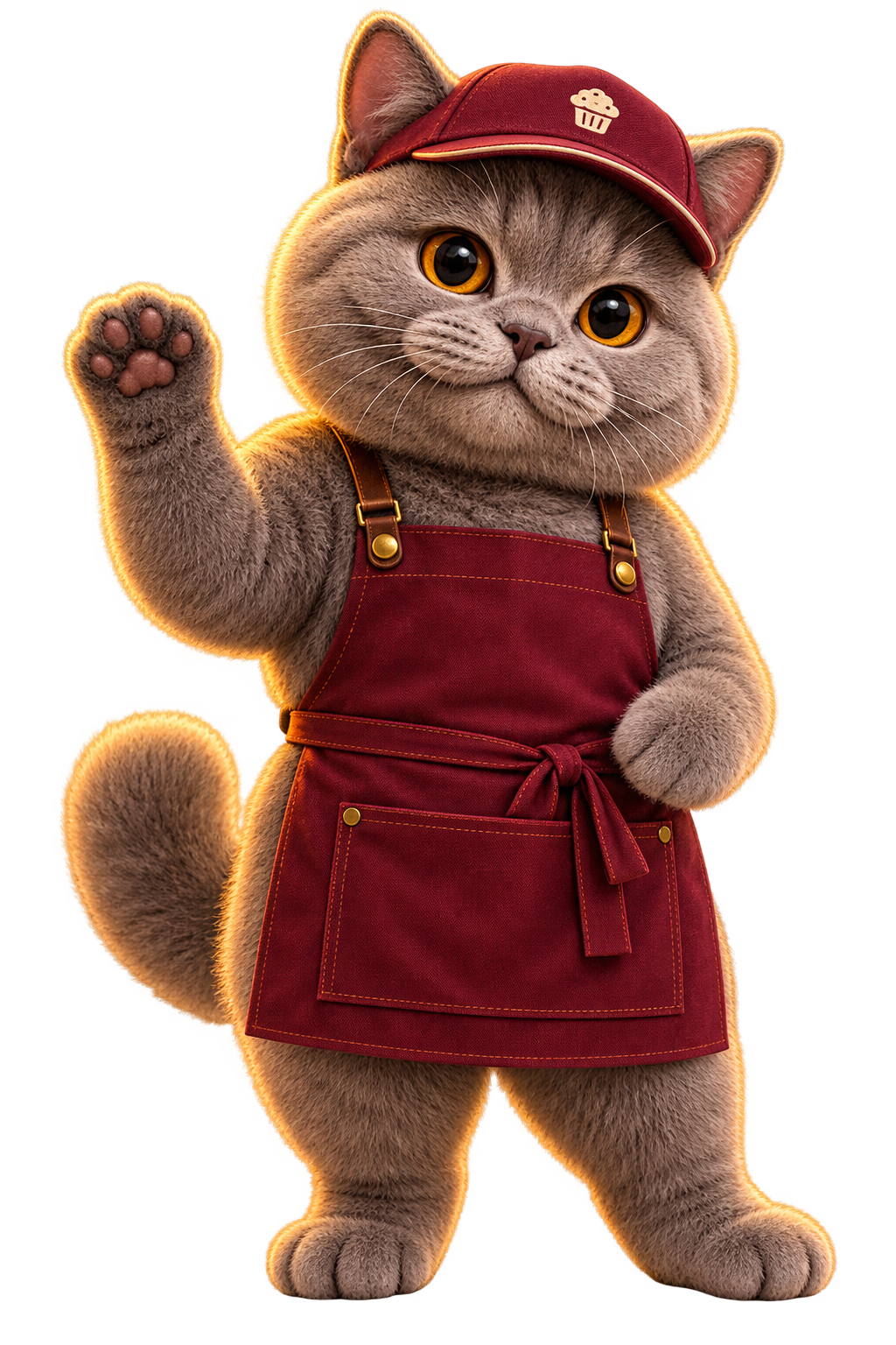 Muffinns' friendly grey cat café host